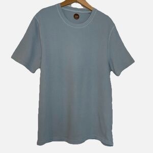 Common People Mens XL Ottoman T-Shirt Crew Neck Blue Short Sleeve Casual Ribbed